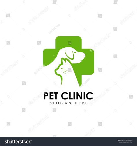 Pet Clinic Logo Design Template Cat Stock Vector (Royalty Free ...