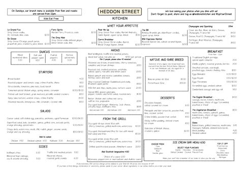 Menus - Heddon Street Kitchen | Gordon Ramsay Restaurants