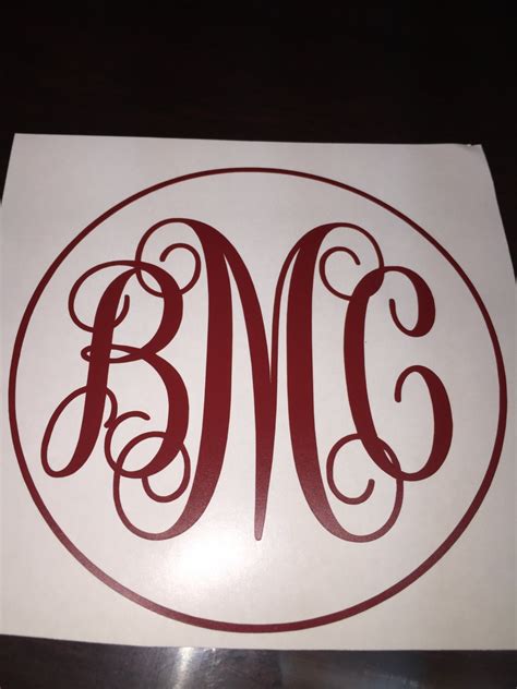 Window decals monogram