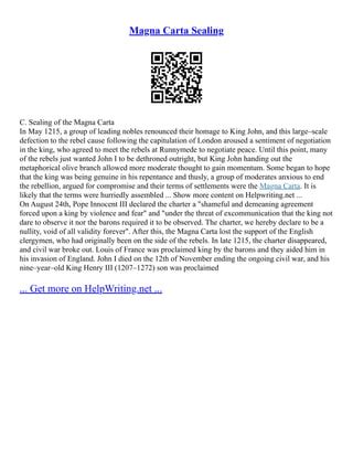 Magna Carta Clauses | PDF