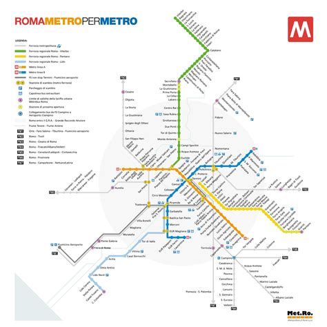 Rome metro station map - Map of Rome metro station (Lazio - Italy)