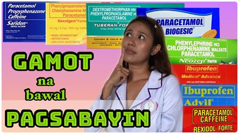 GAMOT NA DI DAPAT PAGSABAYIN | GAMOT NA BAWAL PAGSABAYIN | Bioflu, Neozep, Biogesic, Rexidol ...