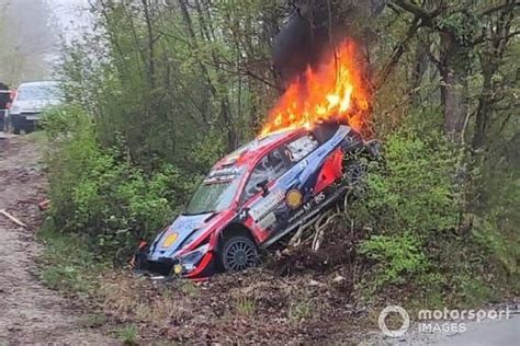 WRC Croatia: Stage 9 cancelled after fiery Solberg crash