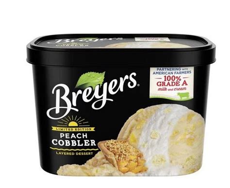 Breyers released new limited edition flavor: Layered Dessert Peach Cobbler Ice Cream | Layered ...