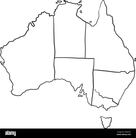 Australia black vector map isolated on white background Stock Vector ...