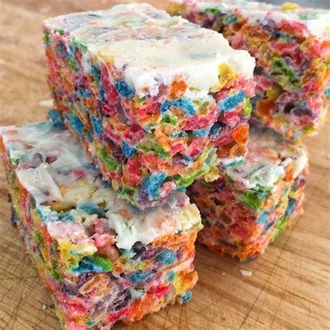 Fruity Pebbles Cereal Bars | Recipe | Fruity pebbles cereal, Cereal ...