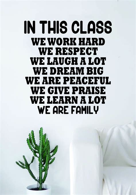 In This Class Quote Decal Sticker Wall Vinyl Decor Art Living Room ...