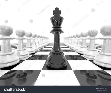 Chess Set Strategy Black White Illustration Stock Illustration 276212552