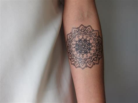 Small Mandala B Hand Drawn Temporary Tattoo