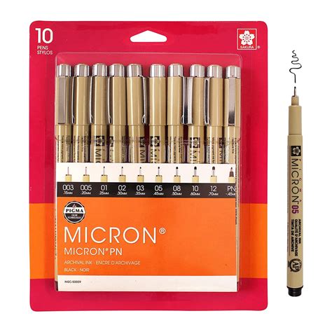 Buy SAKURA Pigma Micron Fineliner Pens - Archival Black Ink Pens - Pens for Writing, Drawing, or ...