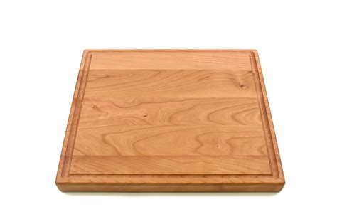 Square Wood Cutting Board with Juice Groove