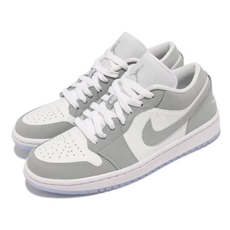 Nike Wmns Air Jordan 1 Low White Wolf Grey Women Casual Lifestyle ...