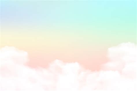 Fondo de nubes con un color pastel. | Vector Premium