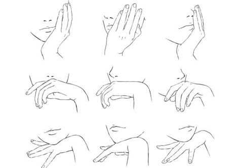 hand gestures for drawing with person's hands