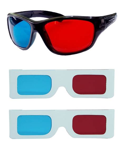 Buy Hrinkar Original Anaglyph 3d Glasses Red And Cyan 1 Plastic + 2 ...