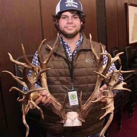 Stephen Tucker is a world record holder the largest deer antlers