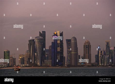 Qatar, Doha, skyline Stock Photo - Alamy