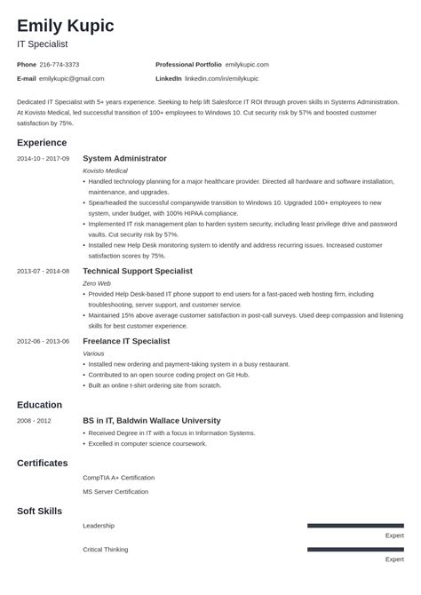 Technical Resume Examples, Template & Writing Guide