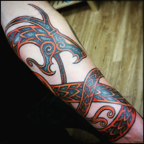 #Jörmungandr #serpent #mythology #tattoo #TheMightyHorsemanTattooCo #Högnell #Swedishstyle # ...