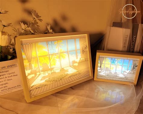 Light-up LED Painting Wall Art Wooden Frame Lamp Light - Etsy