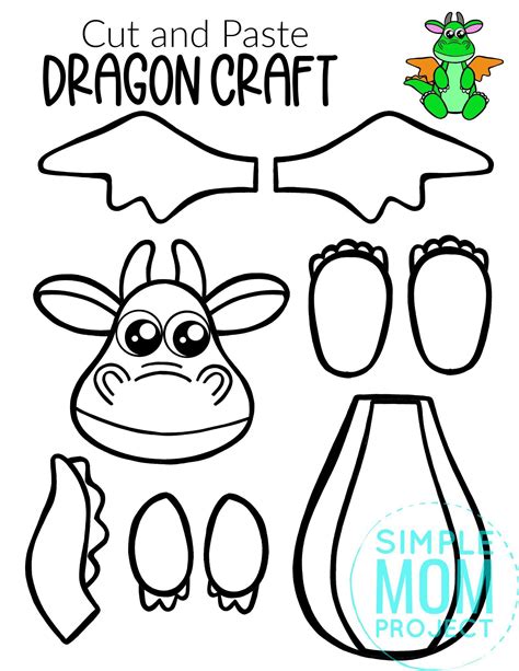 Free Printable Dragon Craft Template - Simple Mom Project