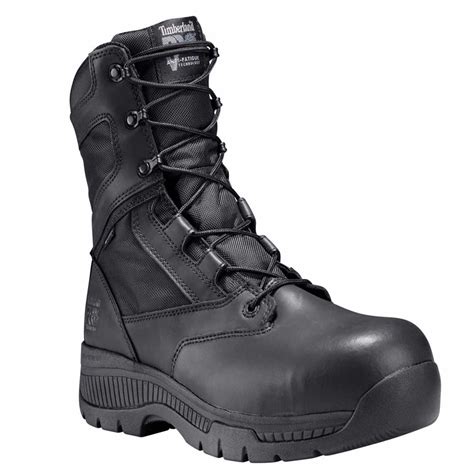 Timberland PRO 1165A VALOR 8" POLICE DUTY BOOTS Composite Toe Side Zip ...