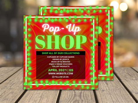 POP-UP SHOP Flyer D.I.Y Canva Pop up Shop Flyer Template | Etsy