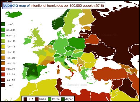 Crime maps of Europe - Europe Guide - Eupedia