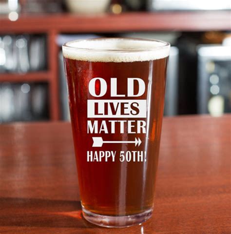 50th Birthday Gift for Men, 50th Birthday Beer Mug, Old Lives Matter, Dad's 50th Birthday, Gift ...