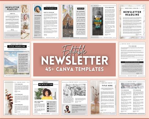 45+ Editable Canva Newsletter Templates for Businesses