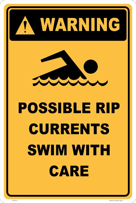 Possible Rip Currents Warning sign W30314 - National Safety Signs