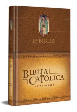 Libro La Biblia Católica: Tamaño Grande, Tapa Dura, Marrón, con Virgen De Biblia De América ...