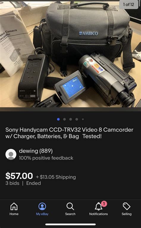 Sony Handycam CCD-TRV32 Video 8 Camcorder w/ Charger, Batteries, & Bag ...