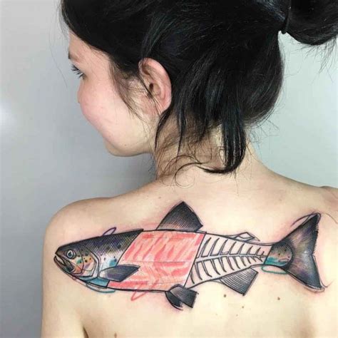 fish tattoo salmon Back Tattoos, Fish Tattoos, Cool Tattoos, Amazing Tattoos, Salmon Tattoo ...