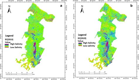 a Soil salinization map based on the Landsat 8 images in FG plain on... | Download Scientific ...