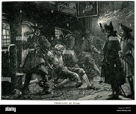 press gang at work Impressment military Royal Navy press-ganging Stock Photo, Royalty Free Image ...