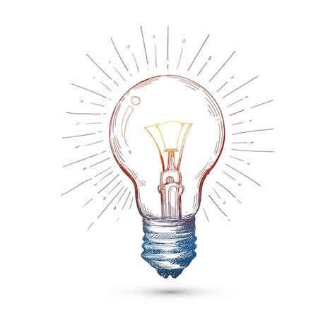 Free Vector | Hand draw light bulb in sketch design