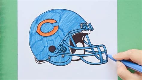 How to draw Chicago Bears Helmet (NFL Team) - YouTube