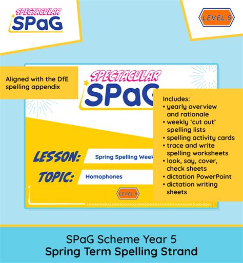 SPaG Scheme Year 5 Spring Term Spelling Strand | Mrs Mactivity