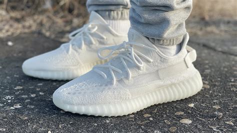 FIRST LOOK adidas Yeezy 350 V2 PURE OAT “BONE” On Foot Review - YouTube