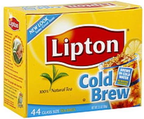 Lipton Cold Brew 44 Ct Tea Bags - 12 pkg, Nutrition Information | Innit