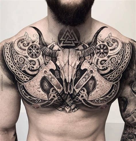 Colorful Chest Tattoos For Men