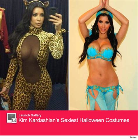 Kim Kardashian Tries On Very Revealing Halloween Costume!