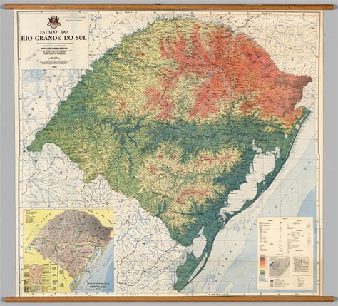 Brasil's Rio Grande do Sul: Classroom Wall Map (1966) : r/MapPorn