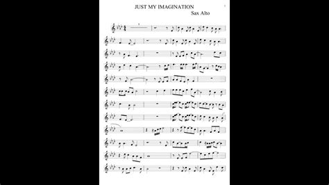 Partitura Just My Imagination - Score Alto Sax - YouTube