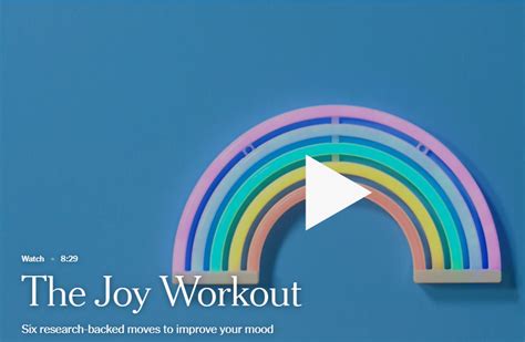 Have 8 Minutes? Try "The Joy Workout!" - Upper Valley Haven