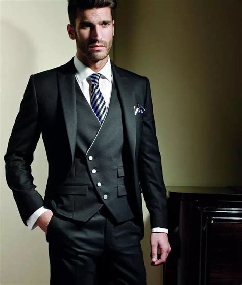 Men's Black Suits For Wedding / Prestige Black Trend 3 Piece Wedding Suit - Tom Murphy's ...