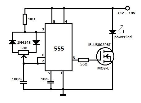 High Power LED Dimmer Circuit