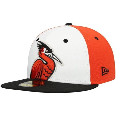 New Era Men's New Era White Delmarva Shorebirds Authentic Collection Team Alternate 59FIFTY ...