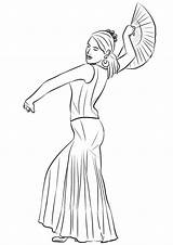 Mujer Española Bailando Para colorear Imprimir E Dibujar –ColoringOnlyCom sketch template